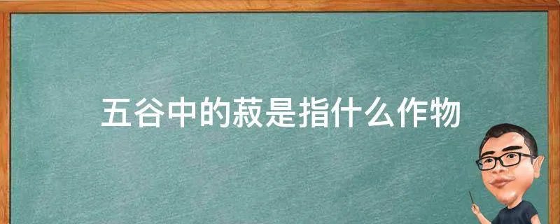 五谷中的菽是指什么作物