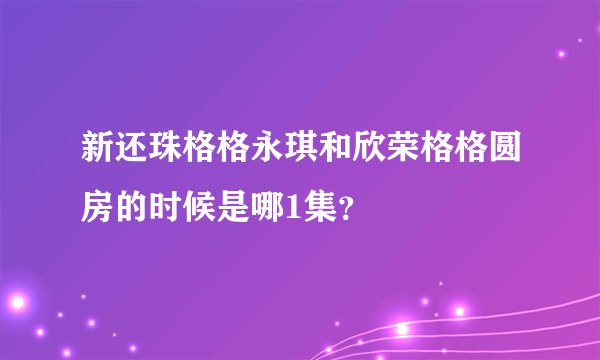 新还珠格格永琪和欣荣格格圆房的时候是哪1集？