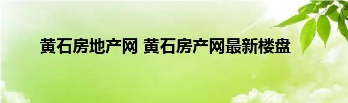 黄石房地产网 黄石房产网最新楼盘