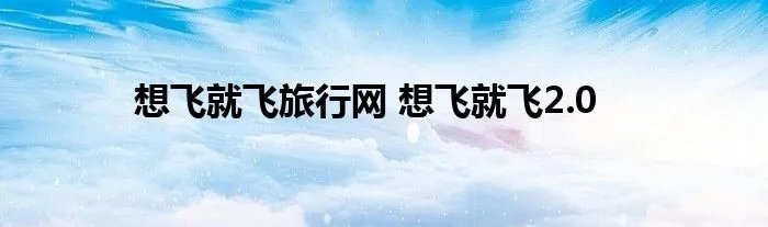 想飞就飞旅行网 想飞就飞2.0