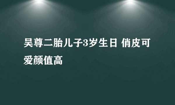 吴尊二胎儿子3岁生日 俏皮可爱颜值高