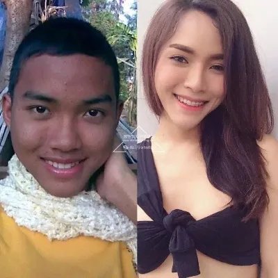 惊人!一波人妖变身前后对比照（组图）