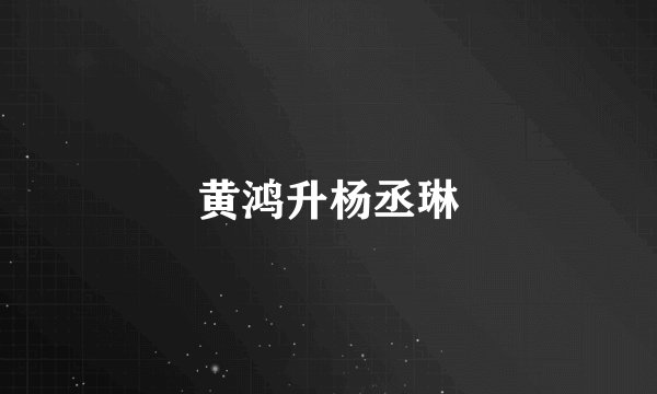 黄鸿升杨丞琳