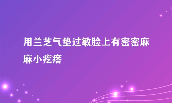 用兰芝气垫过敏脸上有密密麻麻小疙瘩