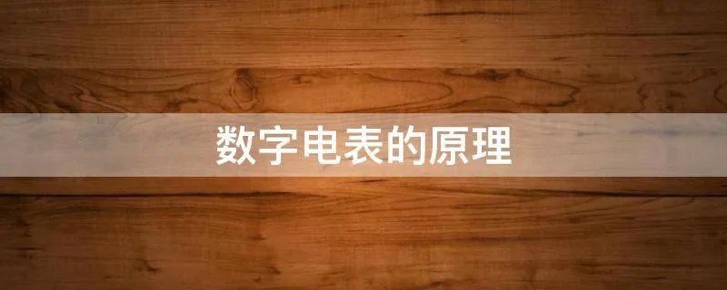 数字电表的原理