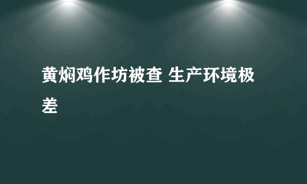 黄焖鸡作坊被查 生产环境极差