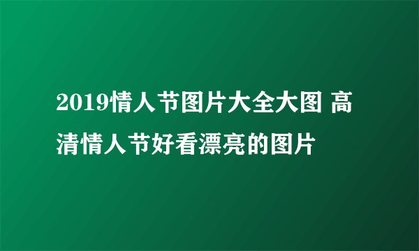 2019情人节图片大全大图 高清情人节好看漂亮的图片