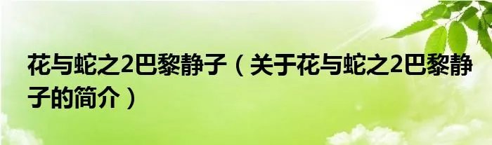 花与蛇之2巴黎静子（关于花与蛇之2巴黎静子的简介）