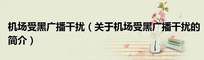 机场受黑广播干扰(关于机场受黑广播干扰的简介)
