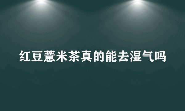 红豆薏米茶真的能去湿气吗