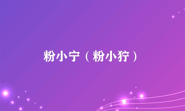粉小宁（粉小狞）