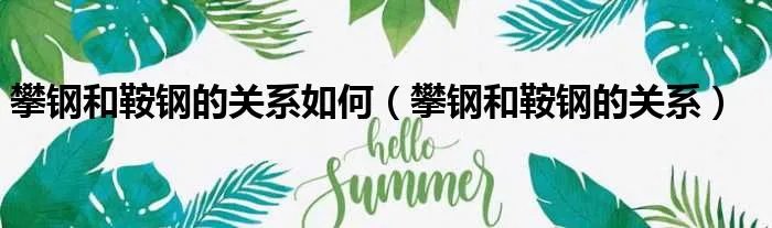 攀钢和鞍钢的关系如何（攀钢和鞍钢的关系）