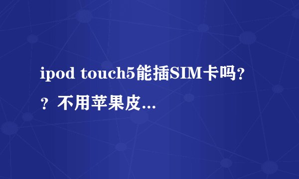 ipod touch5能插SIM卡吗？？不用苹果皮怎么通过软件打电话？