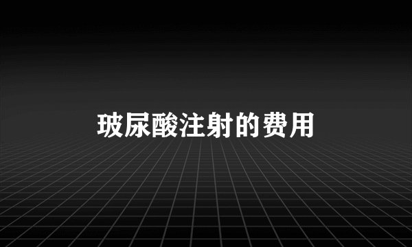 玻尿酸注射的费用