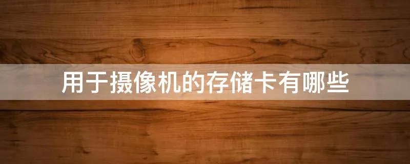 用于摄像机的存储卡有哪些