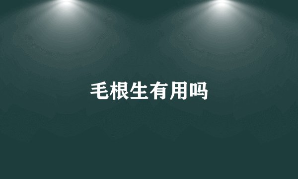 毛根生有用吗