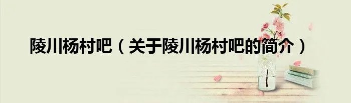 陵川杨村吧（关于陵川杨村吧的简介）