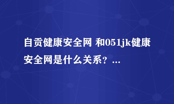 自贡健康安全网 和051jk健康安全网是什么关系？是不是中国最大的健康安全网旗下的？