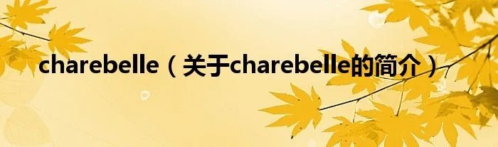charebelle（关于charebelle的简介）