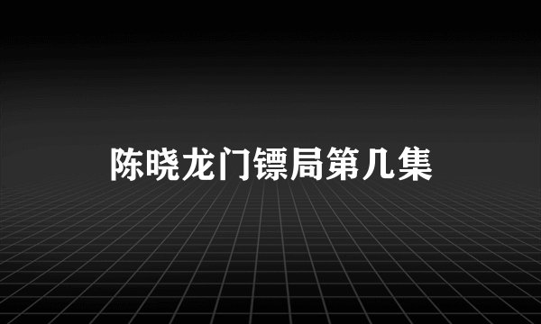 陈晓龙门镖局第几集