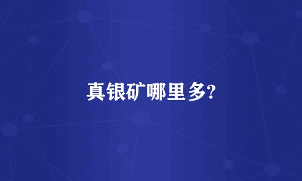 真银矿哪里多?