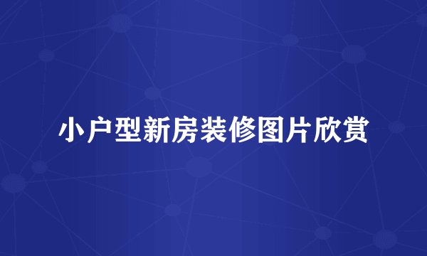 小户型新房装修图片欣赏