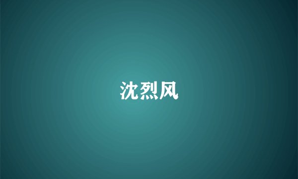 沈烈风