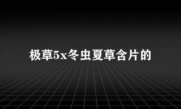 极草5x冬虫夏草含片的
