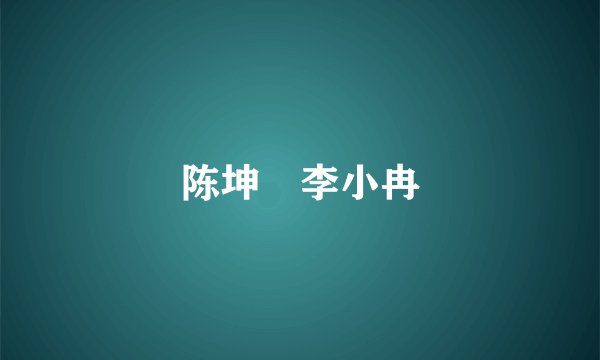 陈坤 李小冉