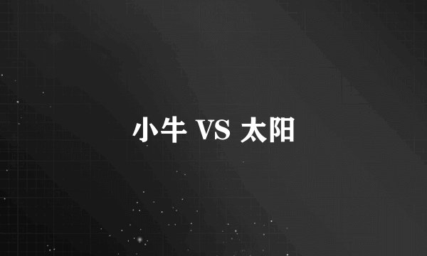 小牛 VS 太阳