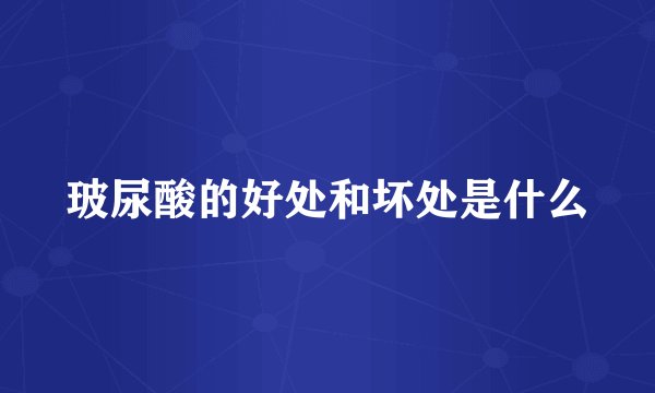玻尿酸的好处和坏处是什么