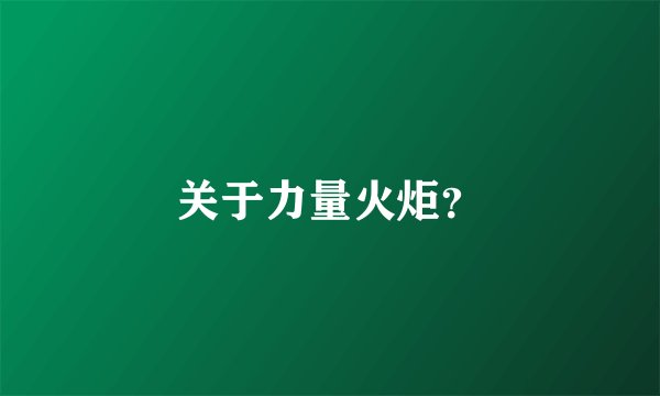 关于力量火炬？