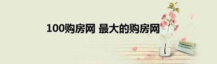 100购房网 最大的购房网