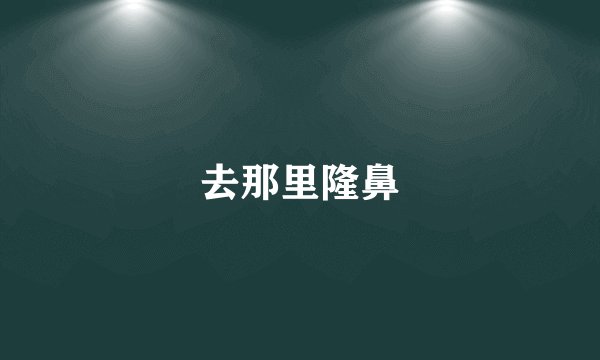 去那里隆鼻