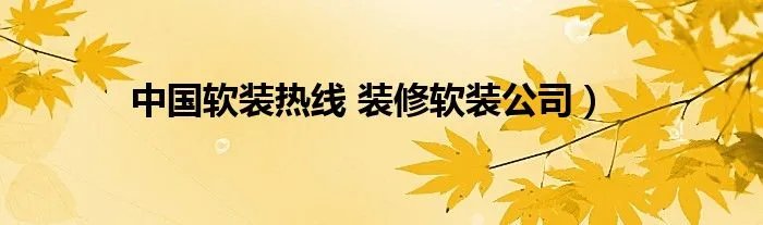 中国软装热线 装修软装公司）