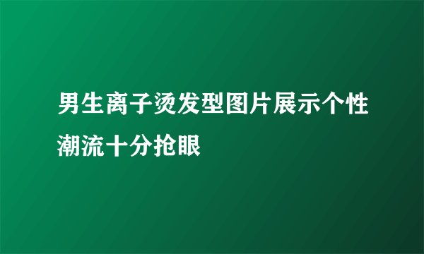 男生离子烫发型图片展示个性潮流十分抢眼