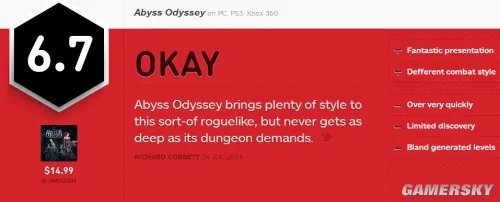 《深渊的奥德赛(Abyss Odyssey)》IGN 6.7分 没有理由玩第二遍