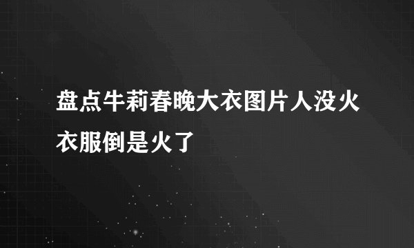 盘点牛莉春晚大衣图片人没火衣服倒是火了