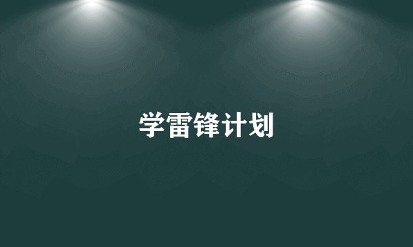 学雷锋计划