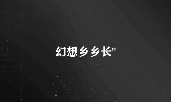 幻想乡乡长