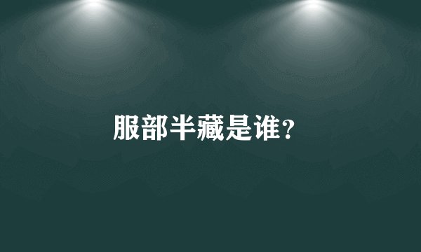 服部半藏是谁？