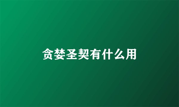 贪婪圣契有什么用