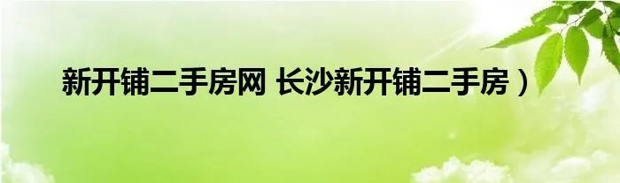 新开铺二手房网 长沙新开铺二手房）