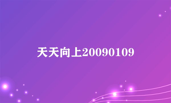 天天向上20090109