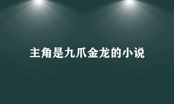 主角是九爪金龙的小说