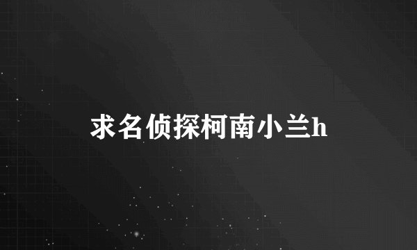 求名侦探柯南小兰h