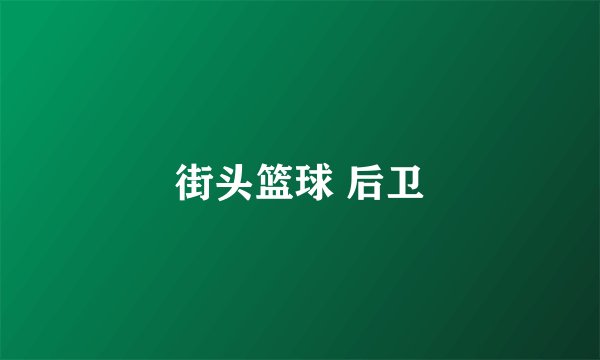街头篮球 后卫