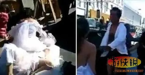 两新娘争新郎穿婚纱街上互殴 盘点那些奇葩情侣