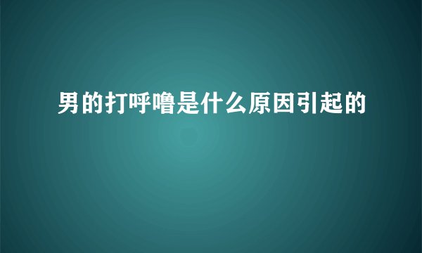 男的打呼噜是什么原因引起的