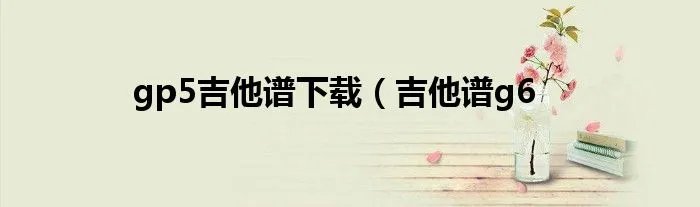 gp5吉他谱下载（吉他谱g6